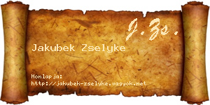 Jakubek Zselyke névjegykártya